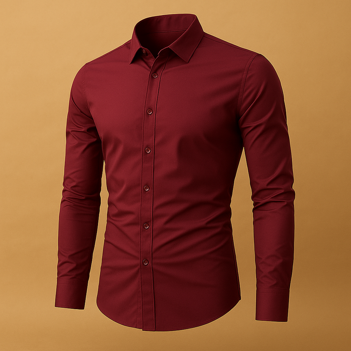 Versatile men's slim fit button-up shirt, ideal for smart casual outings, office, or modern menswear styling.
