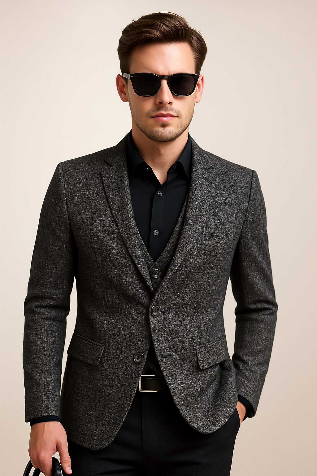 Stylish men's casual jacket, a tailored slim fit blazer in a spring-ready fabric for everyday fashion.