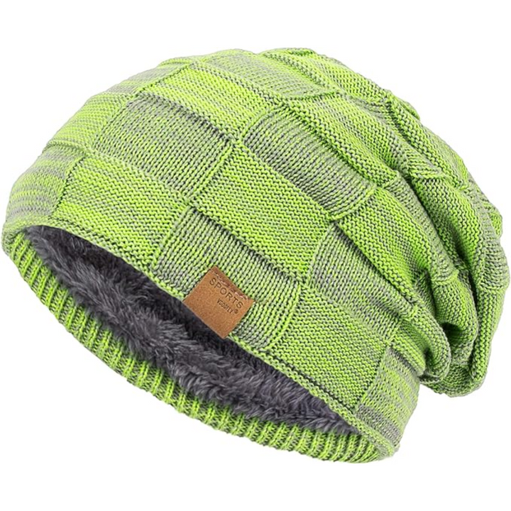 Classic knitted slouchy beanie in various colors, a versatile unisex winter hat for casual style.