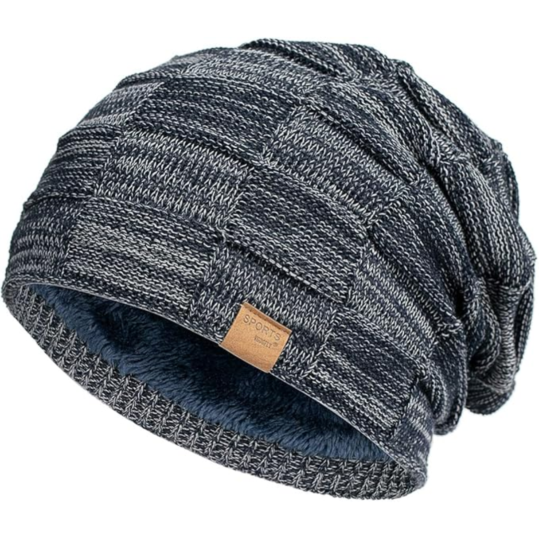 Soft multicolor slouchy knitted beanie for men & women, offering superior comfort in cold weather.