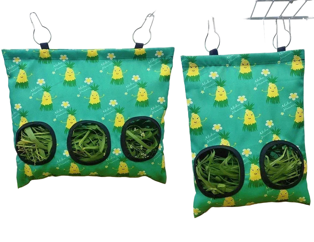 Metal hook hay feeder bag, perfect for rabbit, guinea pig, hamster cage feeding