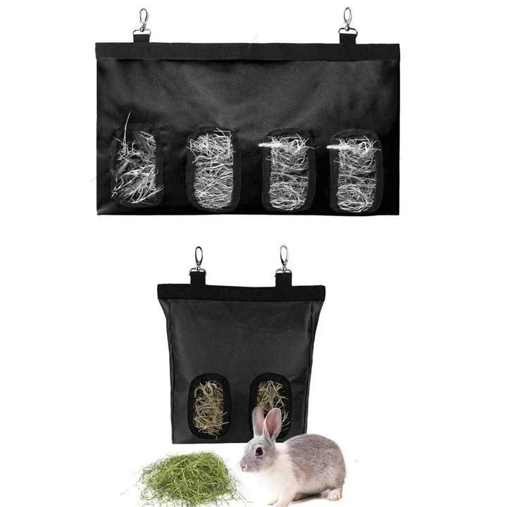 Oxford fabric hay bag, metal hook attachment, essential for small animal feeding