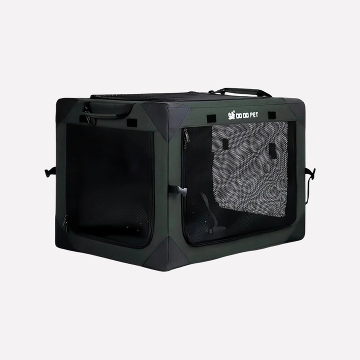 Cream pet carrier car seat for cats & small dogs, with a soft cushion & adjustable straps