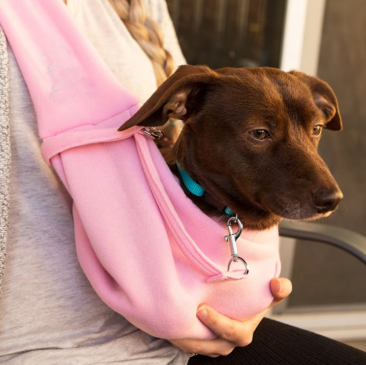 Small dog car pet carrier sling bag for safe travel, hands-free pet transport