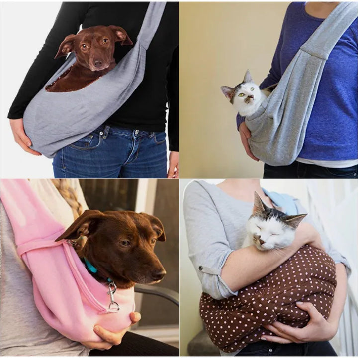 Hands-free dog pet sling for small breeds, ideal for car travel & pet supplies