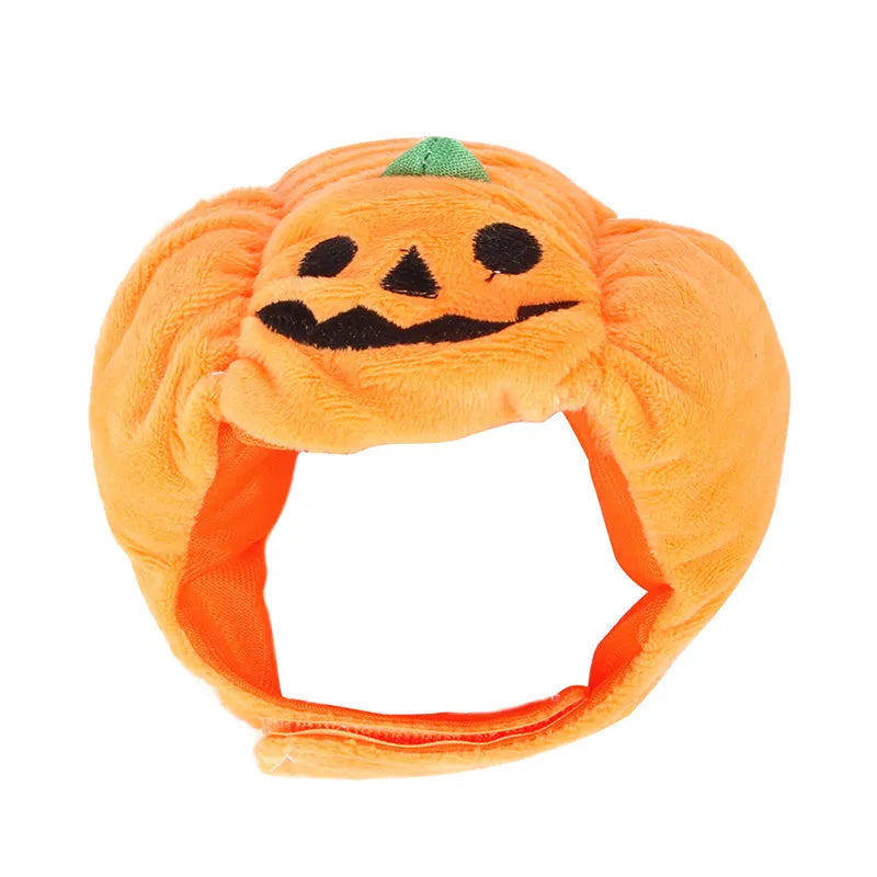 Cozy pumpkin dog costume for Halloween, features comfy fabric for small pets