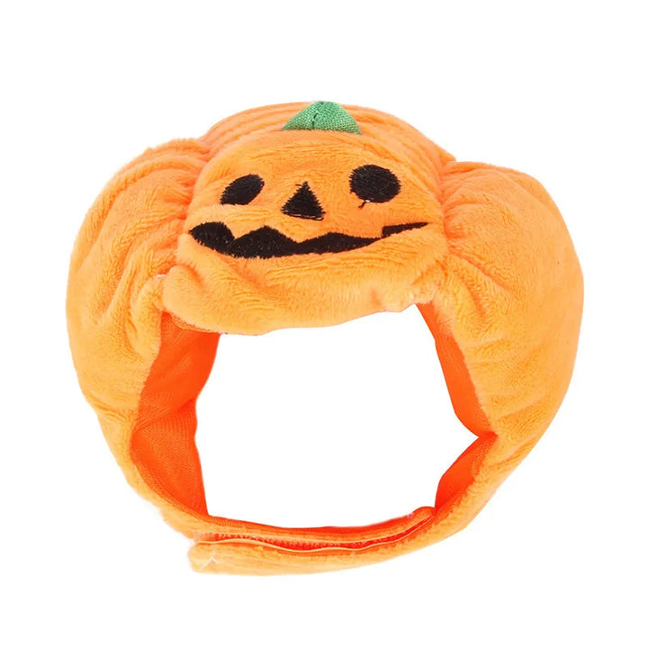 Cozy pumpkin dog costume for Halloween, features comfy fabric for small pets