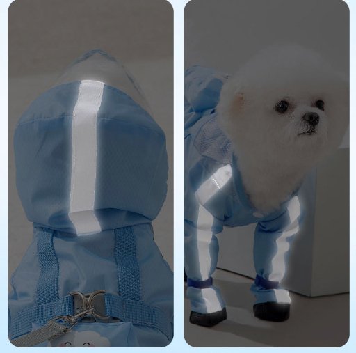 Red waterproof dog raincoat with hood and adjustable fit, perfect pet clothing for rain
