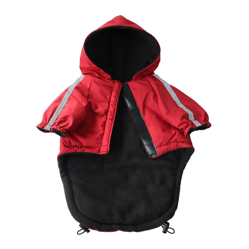 Reflective small pet jacket, waterproof and cozy for winter walks