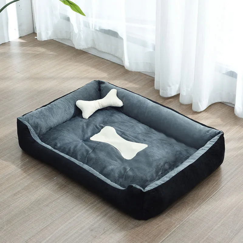 Small pet calming bed with raised edge in a neutral color, perfect for dogs, cats, or other small pets.
