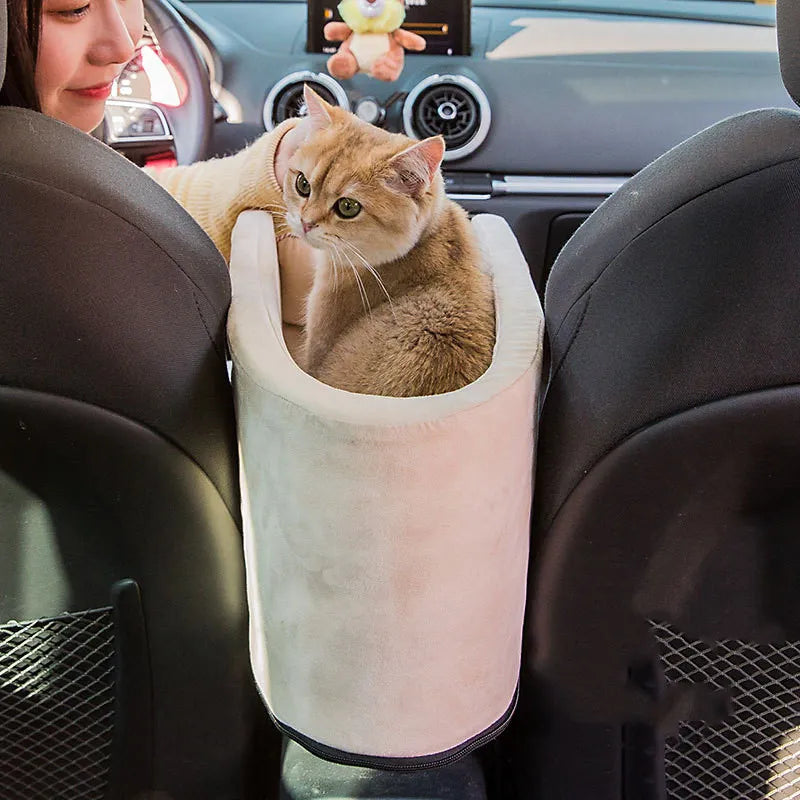 Secure small dog car seat bag with adjustable straps for pet travel comfort and safety