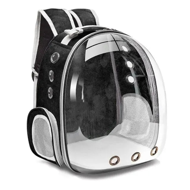 Adjustable pet carrier backpack for small animals, a secure travel bag for car journeys.