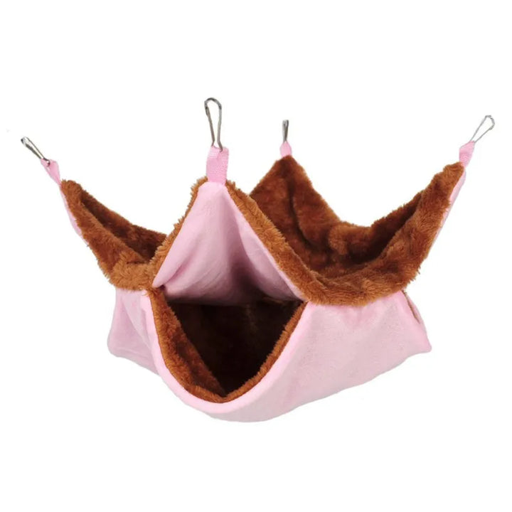 Comfortable pet hammock, soft fabric hanging bed for small animal cage accessory