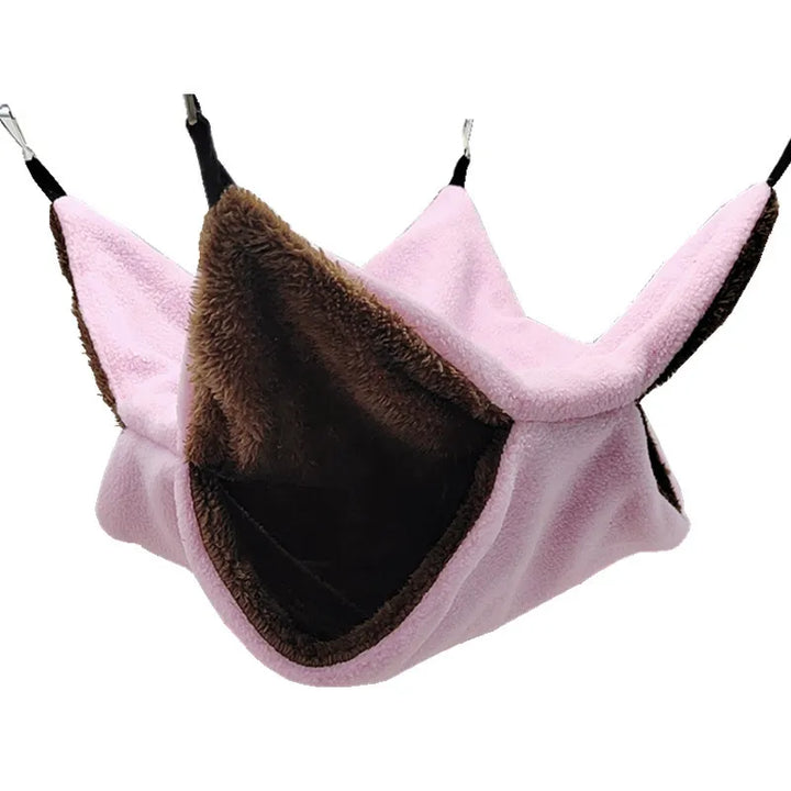 Cozy pet sleeping cave hammock bed, soft fabric for cage comfort