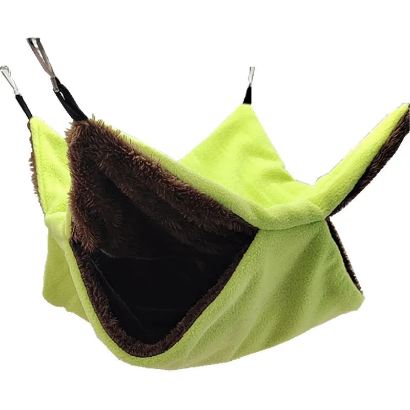 Fabric pet hammock, a cozy sleeping cave and hanging bed for small animals