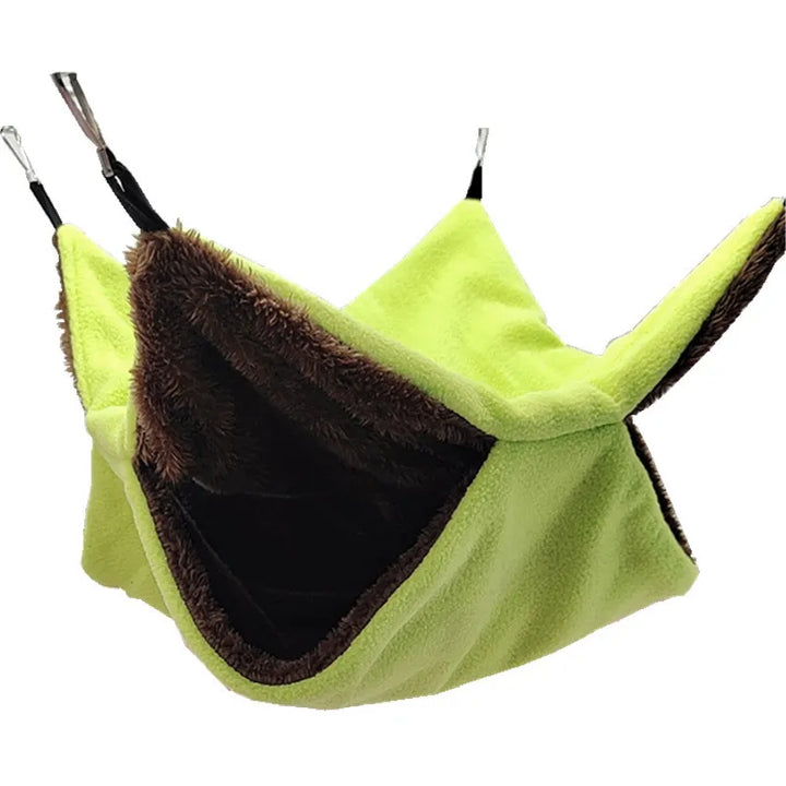 Fabric pet hammock, a cozy sleeping cave and hanging bed for small animals