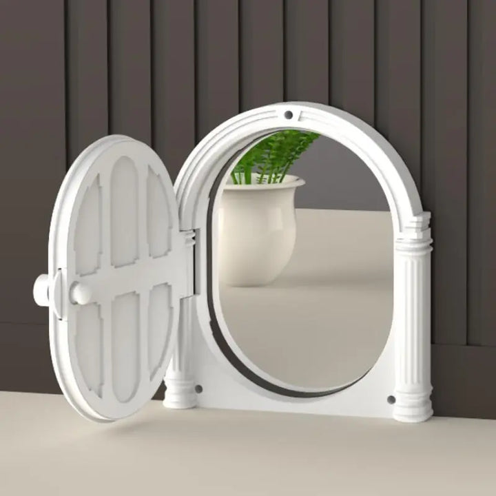 Cat enrichment toy, small pet decorative front door, classic design, pet accessory for playful cats.
