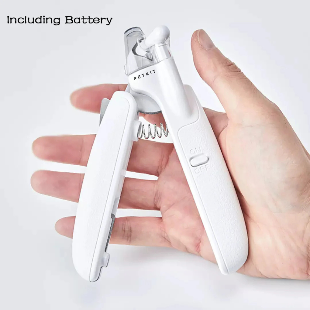 Small pet nail clippers with safety guard for cats and small animals, stainless steel blades.