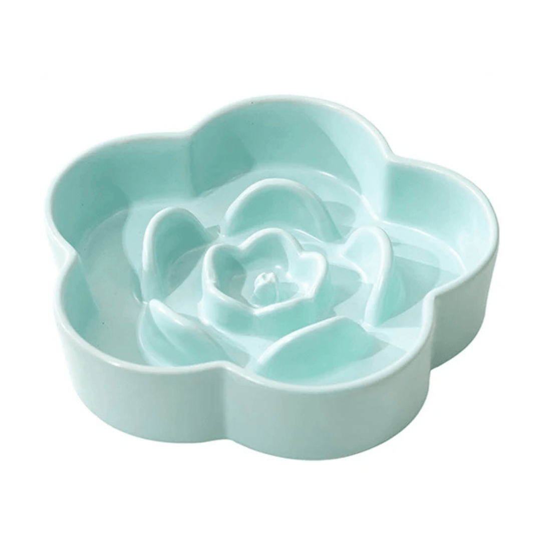 Durable 6.7in ceramic slow feeder bowl for small dogs, dishwasher safe pet supply