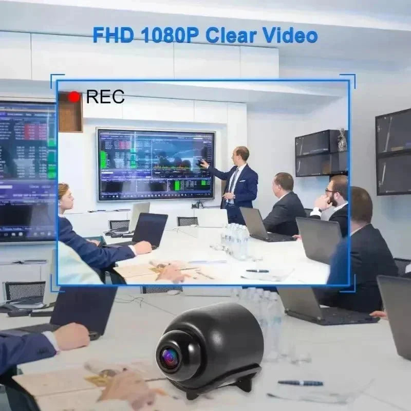 Compact wireless security camera with night vision and remote viewing for ultimate home protection.