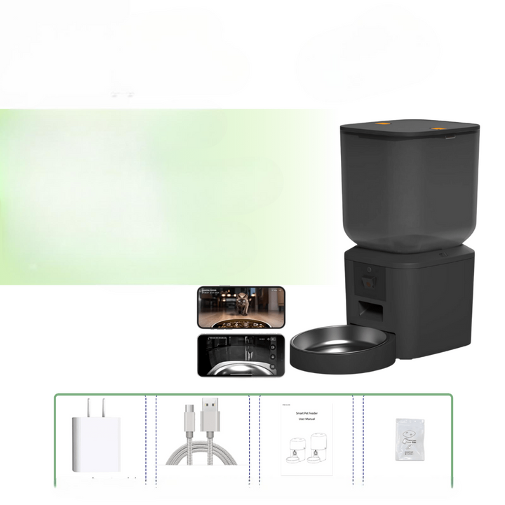 Automatic pet food dispenser, 8L, with an HD camera for convenient remote feeding