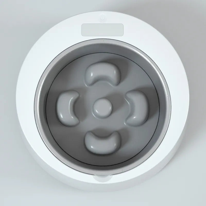 Automatic pet supplies: smart food dispenser with clear food storage for pets.