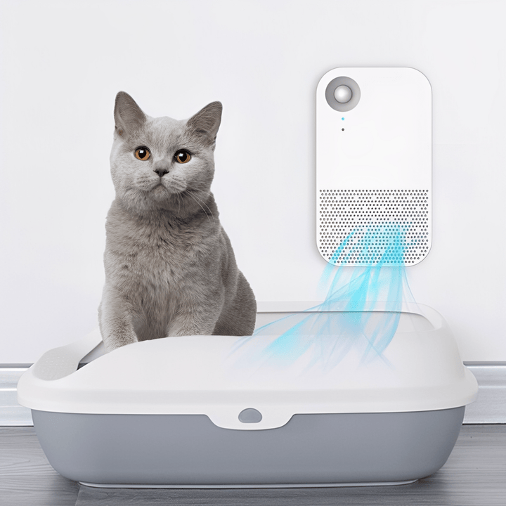 Smart HEPA air purifier for home, compact and quiet, neutralizing pet odors to improve home air quality.