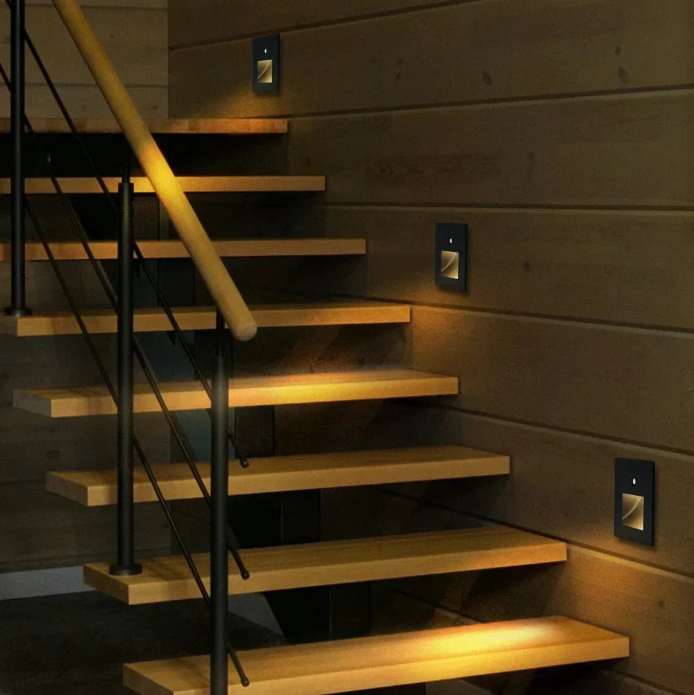 Decorative LED smart light for stairs, providing motion-sensing night lighting & decor.
