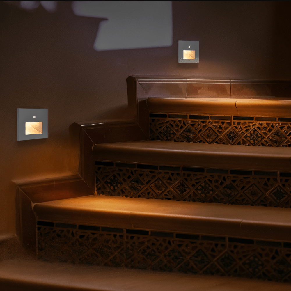 Sleek LED stair light for home decor, featuring a smart motion sensor for optimal safety.