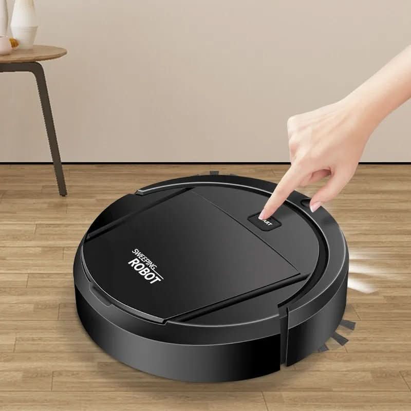 Quiet smart robot vacuum cleaner, perfect for allergy relief & pet hair removal on hard floors & carpets.