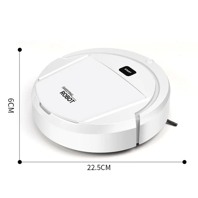 Sleek smart robot vacuum, delivering powerful automatic cleaning, tackling pet hair & dust for better home hygiene.