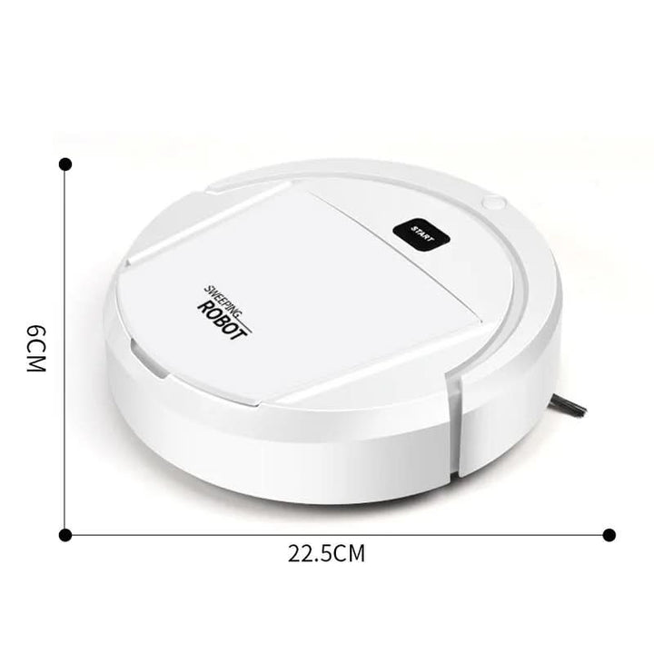 Sleek smart robot vacuum, delivering powerful automatic cleaning, tackling pet hair & dust for better home hygiene.