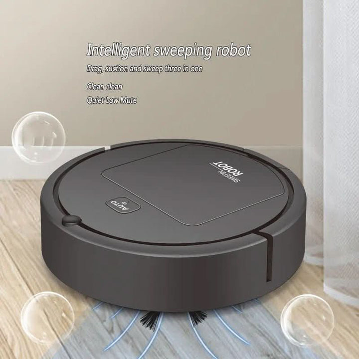 Automated robot vacuum providing allergy relief, quiet operation, and effective dust & pet hair removal from all floors.