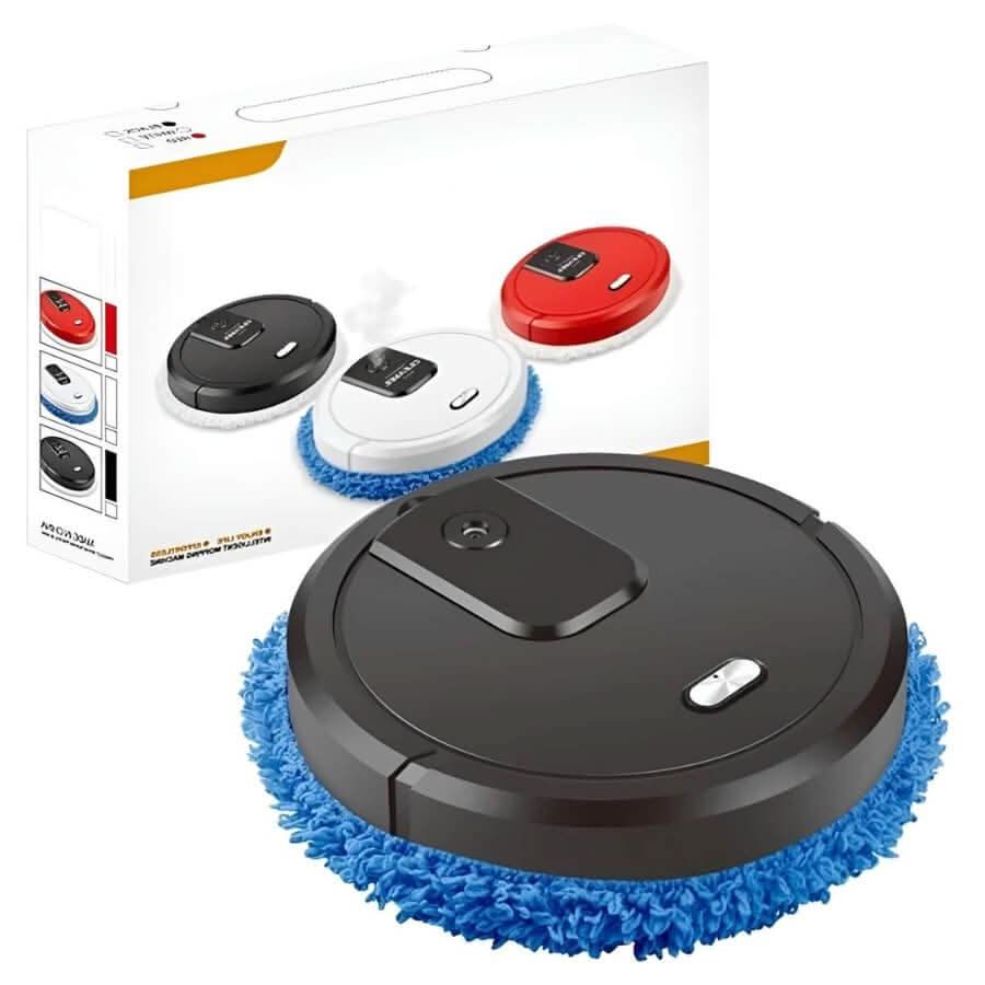Automatic smart robot mop, ideal for hardwood, carpet, & hard surfaces. USB-charging.