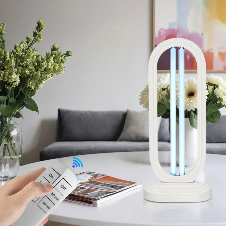 Tavvitaimp18 Smart UV Sanitizer Lamp. Remote control UV sterilizer for easy, chemical-free home hygiene.
