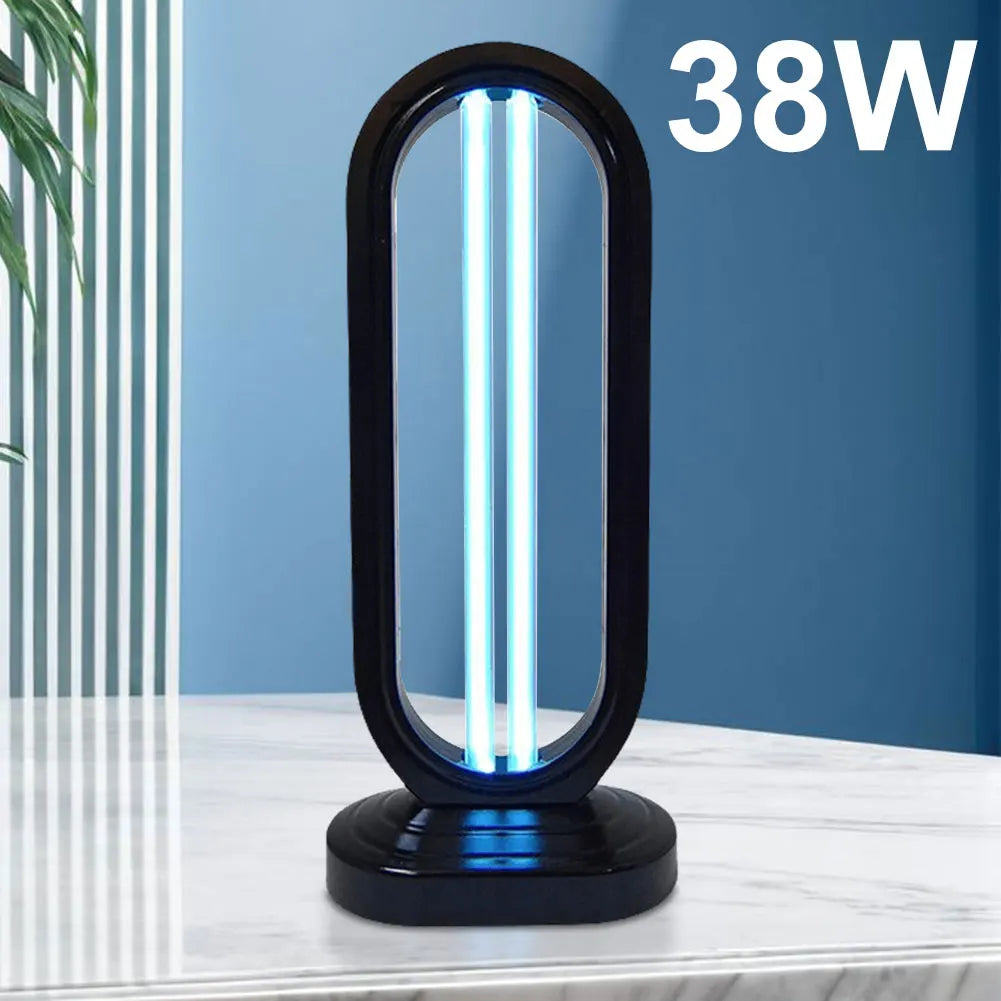 Portable UV Sanitizer Lamp for home. Powerful germ killer & air purifier with remote control and timer.