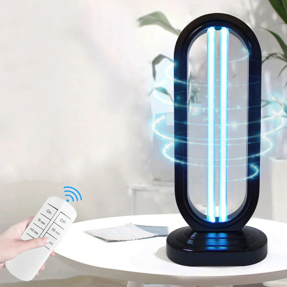 Effective UV lamp & sterilizer. Smart UV sanitizer with remote & timer for thorough home disinfection.