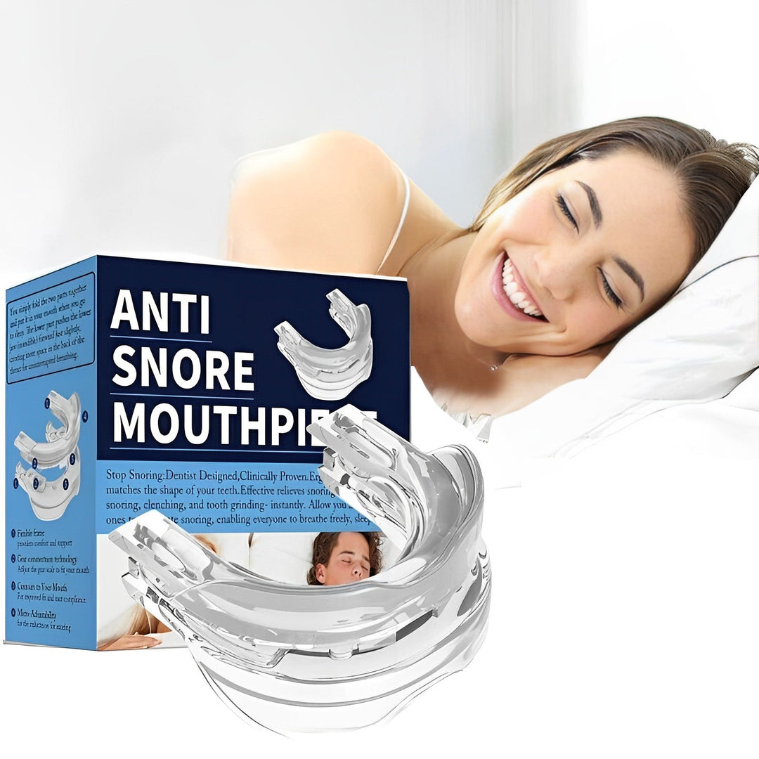Unisex anti-snoring sleep apnea mouth guard, a medical-grade oral appliance for peaceful, restful sleep.