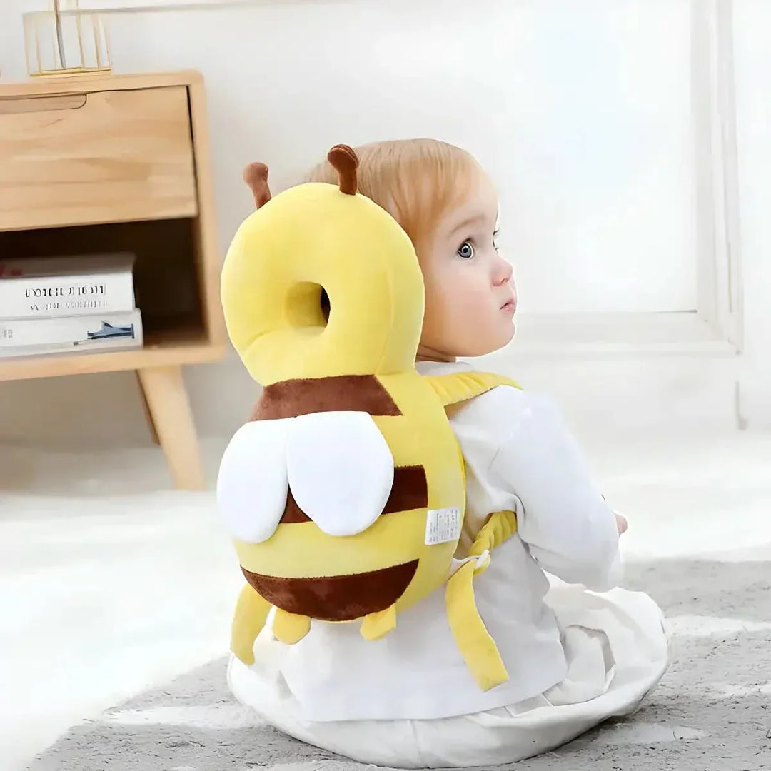 Soft baby head protection cushion for crawling infants, providing safety & comfort.