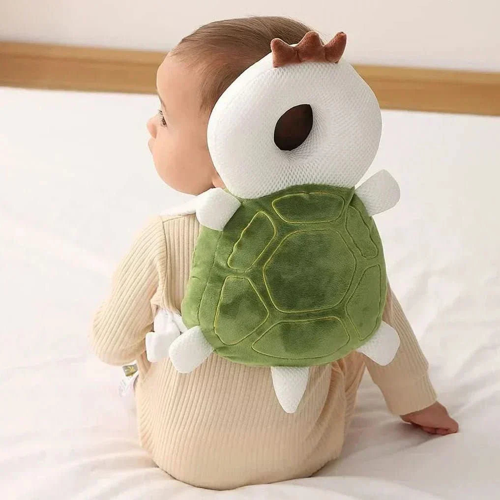 Adjustable infant head protector cushion, ideal safety gear for babies learning to crawl & walk.