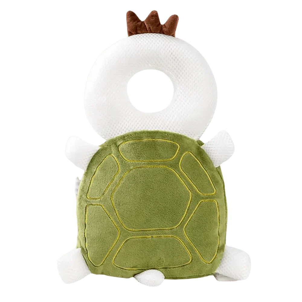 Plush, soft baby head cushion protects infants during crawling & early walking stages, a thoughtful baby gift.
