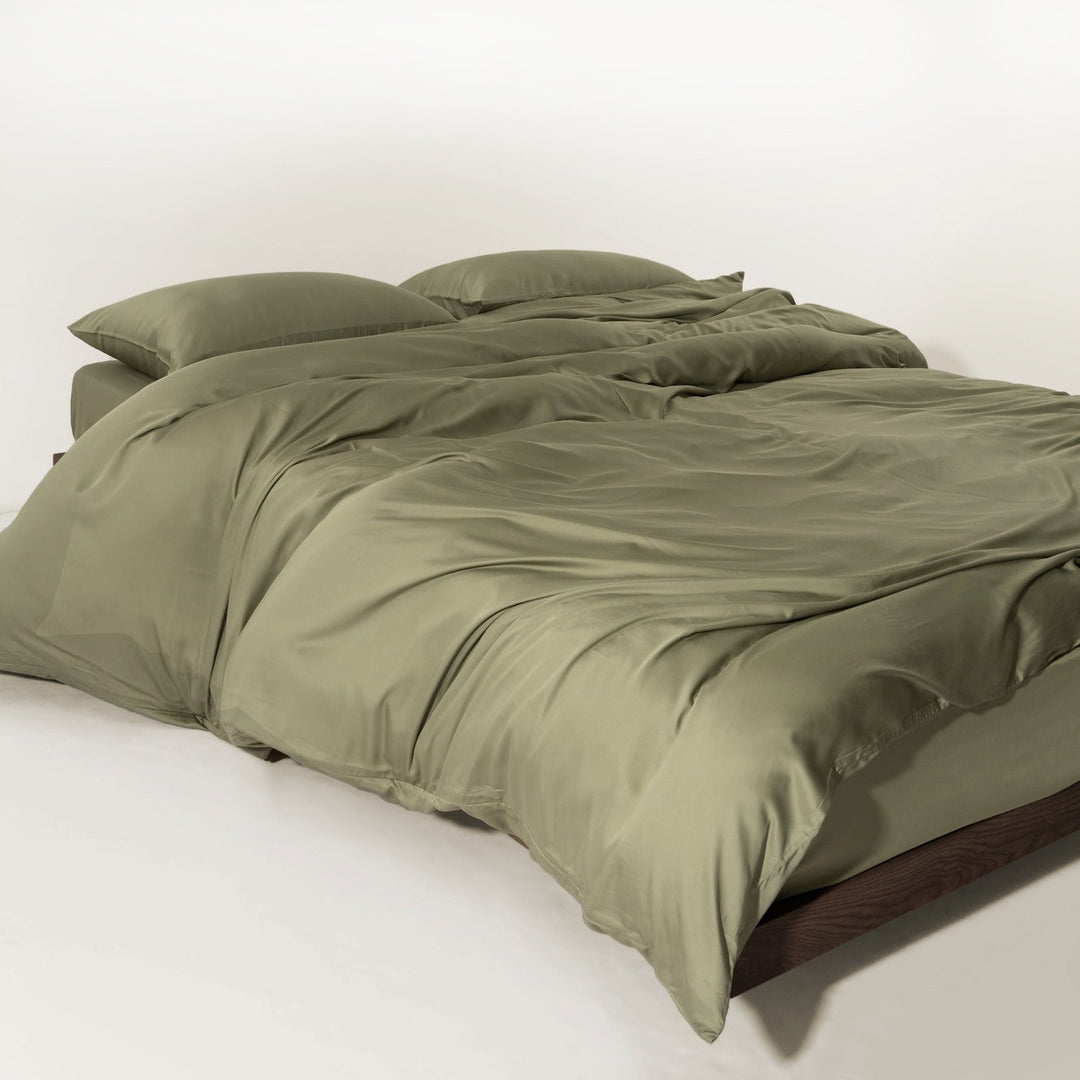 Detailed view of the stitching on a bamboo pillowcase, antibacterial and durable