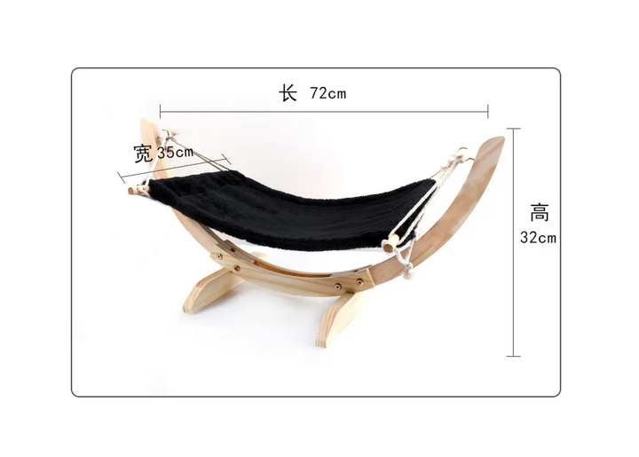 Washable cat hammock bed cover in a cozy texture, ideal pet furniture for cats