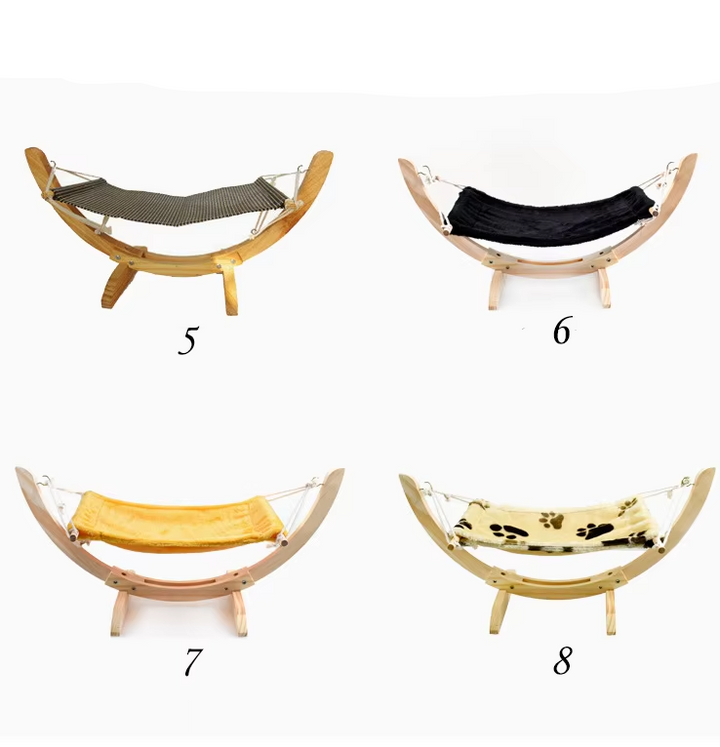Close-up of soft, removable cat hammock cover, perfect for a cozy cat bed