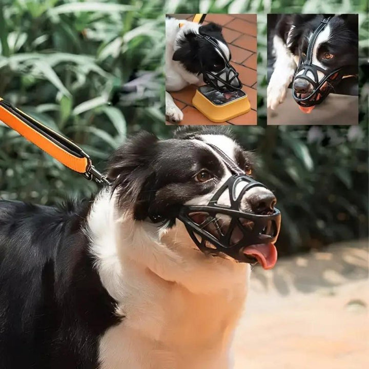 Adjustable dog muzzle for training, safe behavior control, & preventing bites. Breathable & comfy.