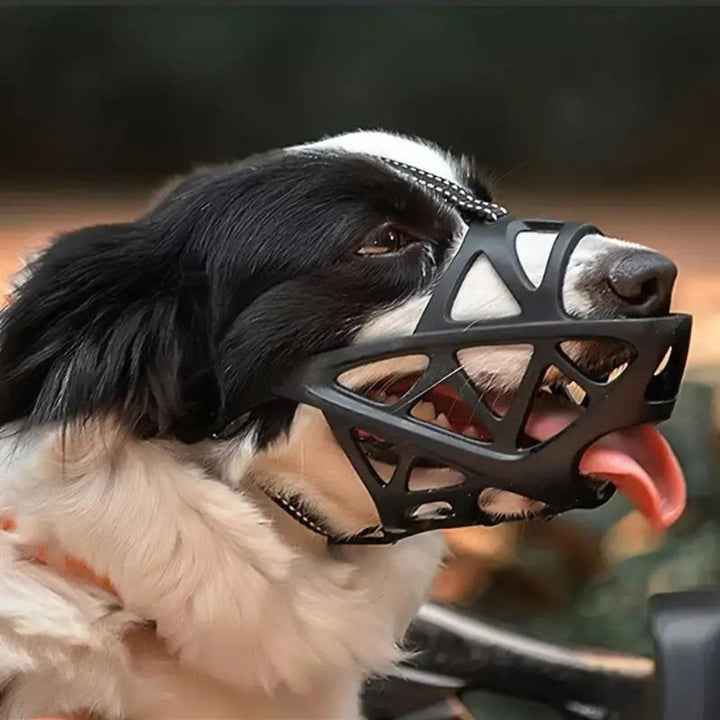 Anti-barking dog muzzle: soft, breathable, & lightweight for comfortable pet training & safety.