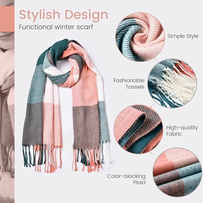 Comfortable soft cashmere women's scarf, ideal for indoor coziness & warm winter style.