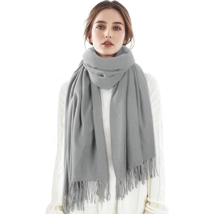 Warm cashmere women's winter scarf, a soft and stylish accessory for chilly days.