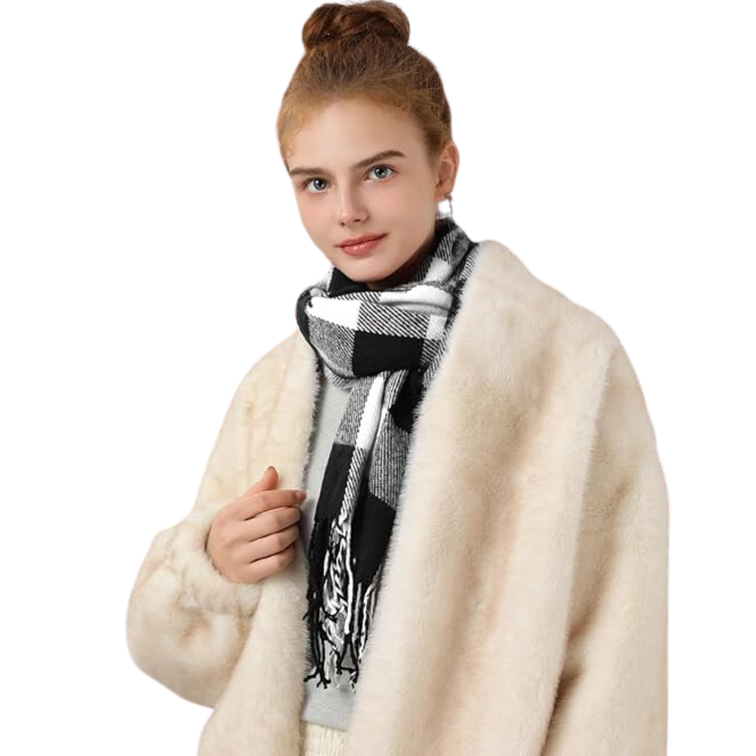 Premium cashmere women's scarf, a soft & warm winter gift for her, stylish and cozy.