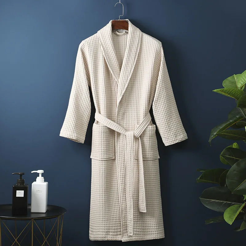 Soft cotton men's bathrobe for ultimate comfort and relaxation. Perfect loungewear for home.